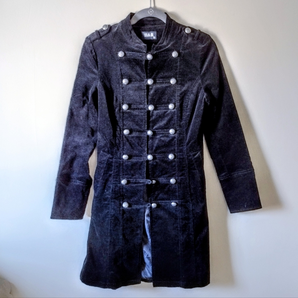 Goth military a-line jacket